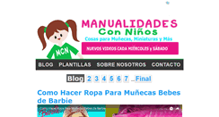 Desktop Screenshot of manualidadesconninos.com